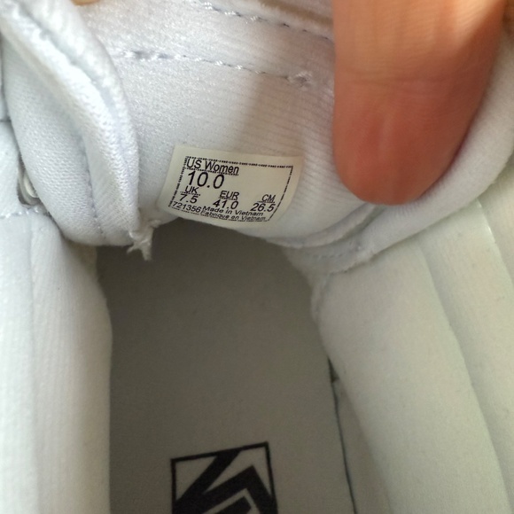 Vans SK8 High Top Skateboard Men 8.5 Women 10 White Canvas Sneakers Shoes 721356 - Picture 8 of 10